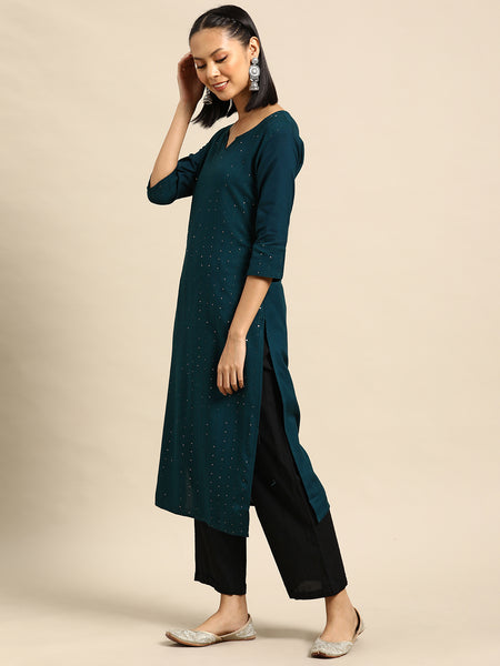 Embroidered Sequinned Kurta