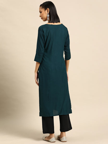 Embroidered Sequinned Kurta