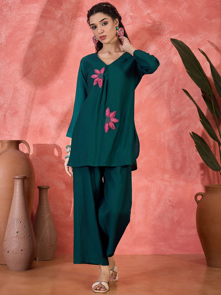 Patch Work Tunic and Trouser Co-Ords Set