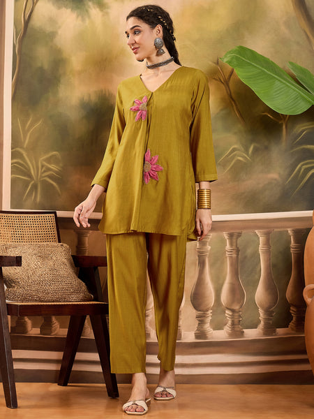 Patch Work Tunic and Trouser Co-Ords Set
