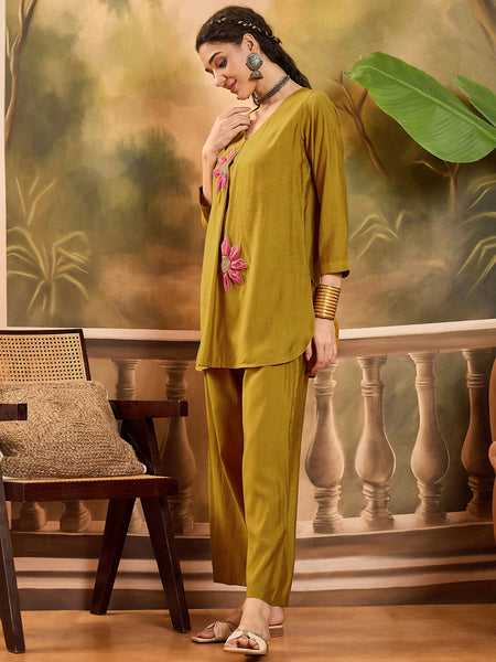 Patch Work Tunic and Trouser Co-Ords Set