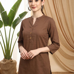 Women Mandarin Collar Kurti