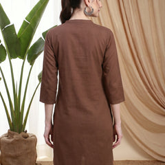 Women Mandarin Collar Kurti