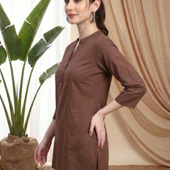 Women Mandarin Collar Kurti