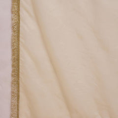 Off White Embroidered & Sequin Work Shoulder Straps  Kurta With Trouser & Dupatta Kurta Set