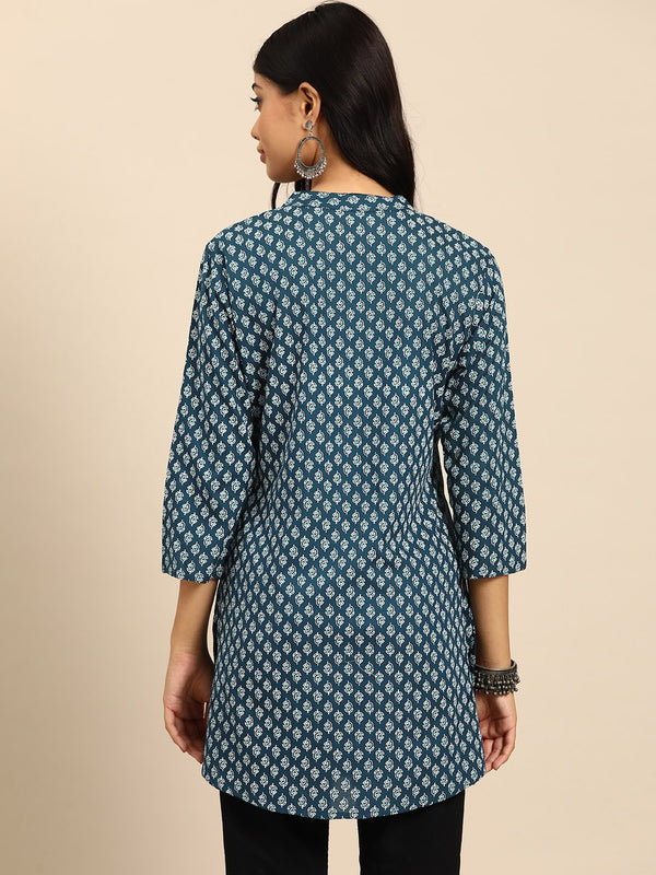 Floral Printed Straight Kurti