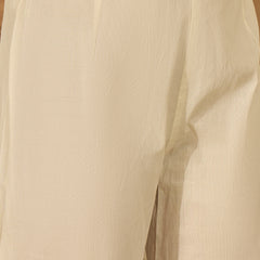 Pure Cotton Embroidered Shoulder Strap Kurta With Pant & Dupatta Kurta Set