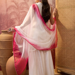 Floral Embroidered Sleevless Kurta With Sharara & Dupatta Kurta Set