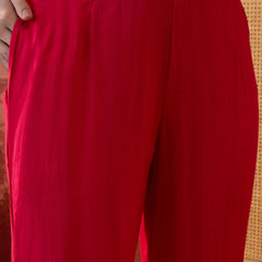 Fuchsia Embroidered Tunic With Sharara Co-Ords Set