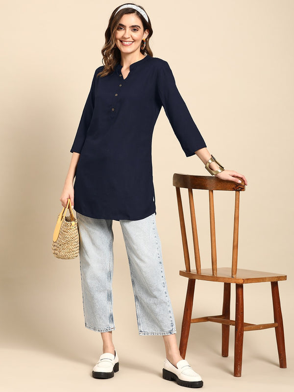 Women Mandarin Collar Kurti