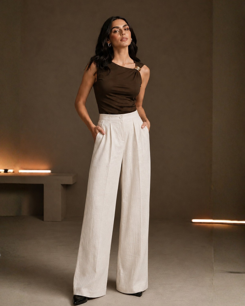 High-Rise Relaxed Fit Trousers
