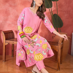 Floral Embroidered Kurta With Pant Kurta Set