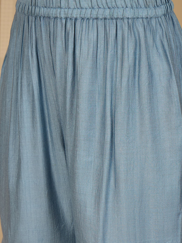 Embroidered Tunic With Palazzo Co-Ords Set