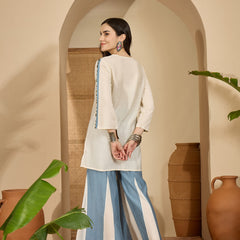 Embroidered Tunic With Palazzo Co-Ords Set