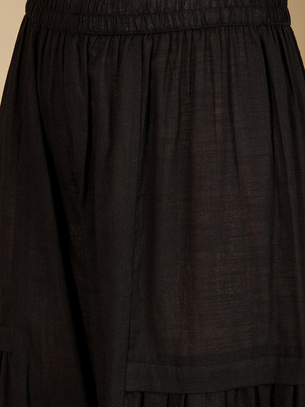 Black Embroidered Tunic With Palazzo Co-Ords