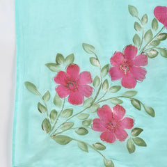 Floral Embroidered Pure Cotton Straight Kurta With Trouser & Dupatta