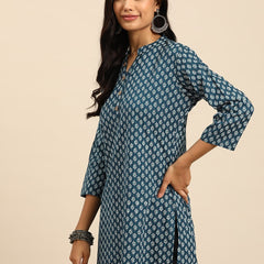 Floral Printed Straight Kurti