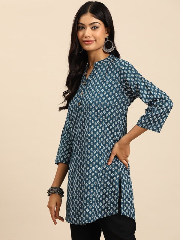 Floral Printed Straight Kurti