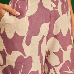 Printed Pure Cotton Top with Jacket & Palazzo Co-Ords Set