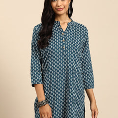 Floral Printed Straight Kurti