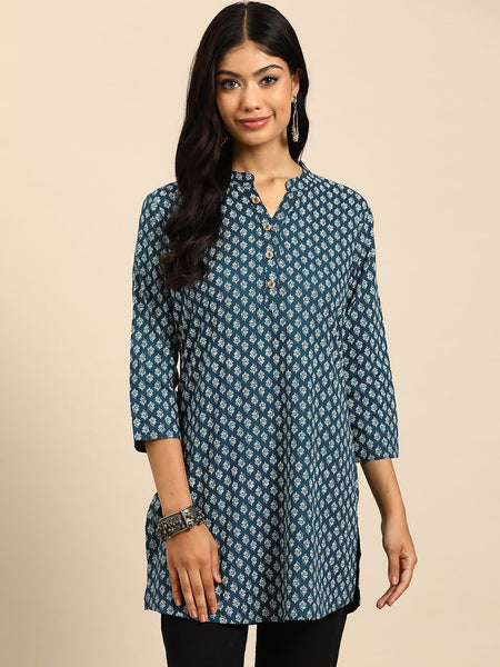 Floral Printed Straight Kurti