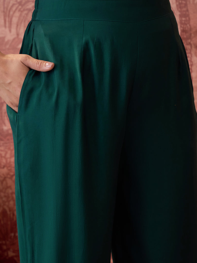 Premium Lace Detail Straight Kurta With Trouser Set