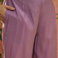 Floral Embroidered A-Line Kurta With Trouser Set