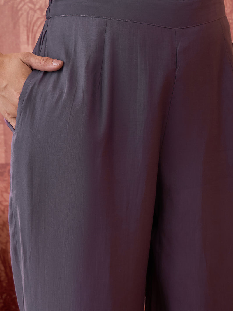 Premium Lace Detail Straight Kurta With Trouser Set