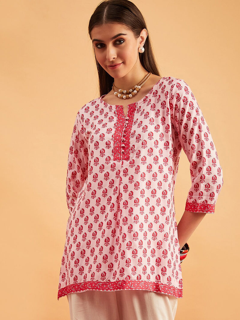 Floral Printed Straight Kurti