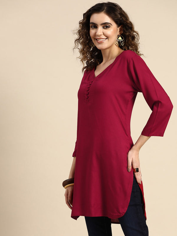 Solid Straight Kurti