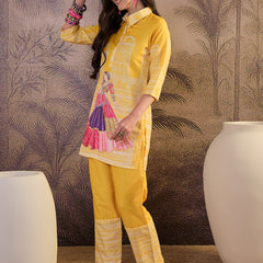 Embroidered & Printed  Tunic With Pant Co-Ords Set