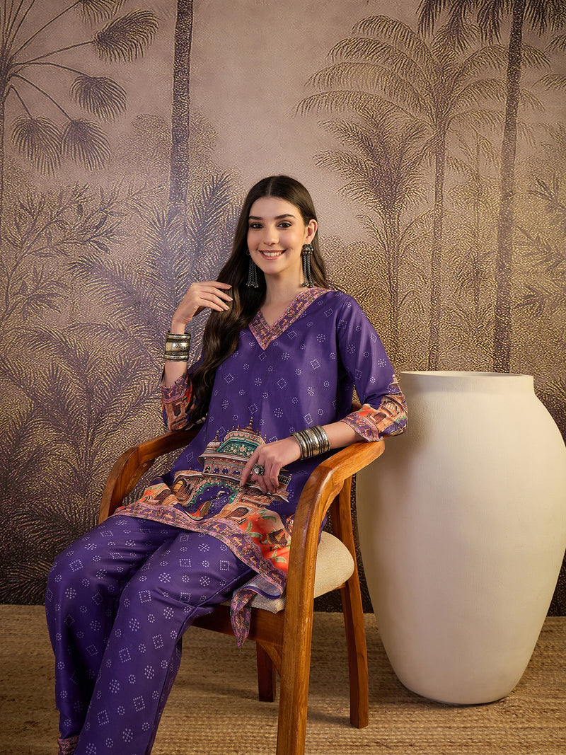 Floral Printed & Lining in Kurta With Pant Co-Ords