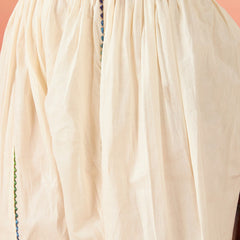 Off White Ethnic Motifs Self Design Thread Work Pure Cotton Kurta Set