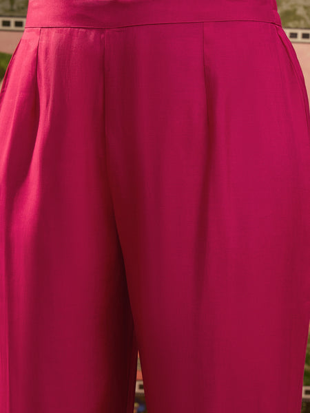 Floral Embroidered & Sequinned A-Line Kurta With Trouser & Dupatta Kurta Set