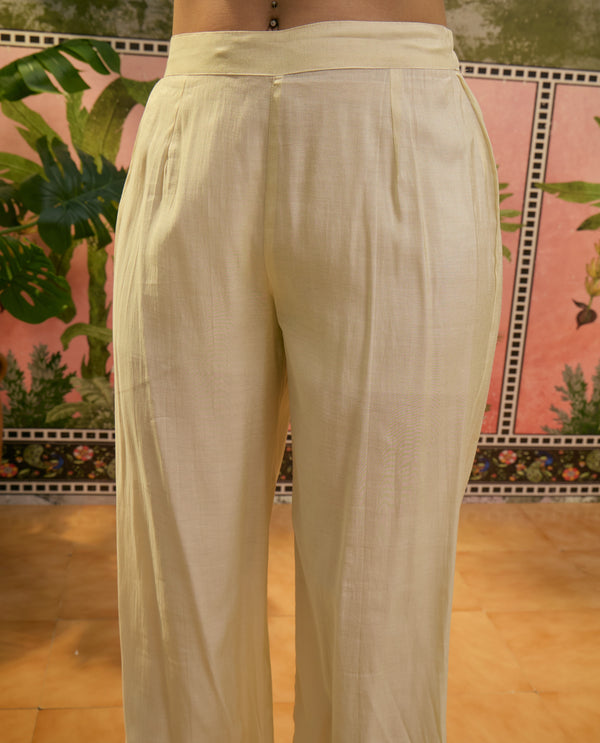 Floral Embroidered Straight Kurta With Trouser & Dupatta Kurta Set