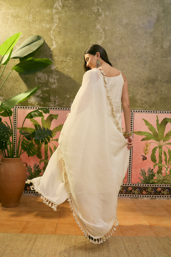 Pure Cotton Embroidered Sholder Straps Straight Kurta With Trouser & Dupatta Kurta Set