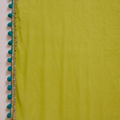 Firozi Floral Embroidered Straight Kurta & Trousers & Dupatta Kurta Set