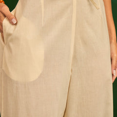 Embroidered Pure Cotton Top With Palazzos Co-Ords