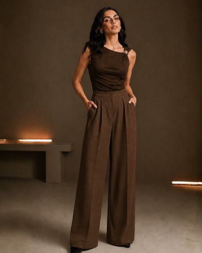 High-Rise Relaxed Fit Trousers