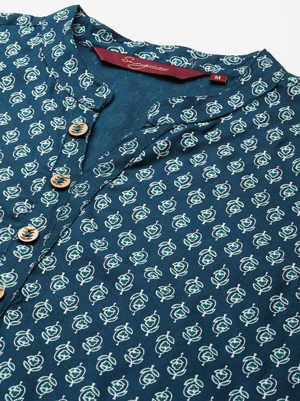 Floral Printed Straight Kurti