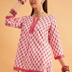 Floral Printed Straight Kurti