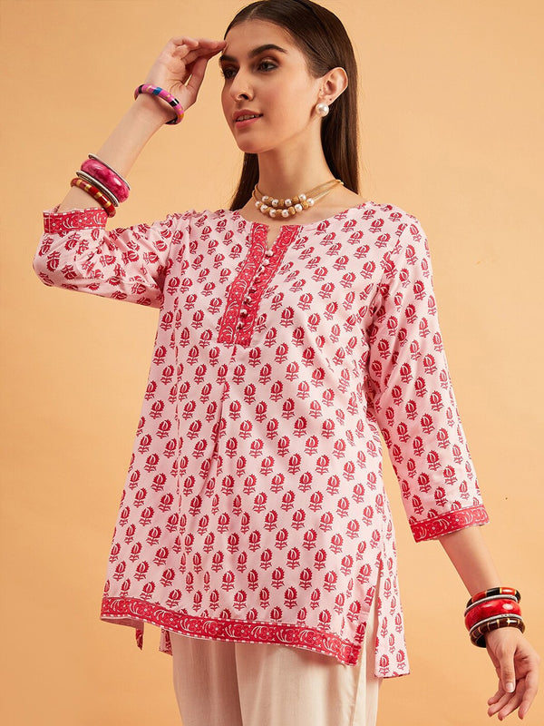 Floral Printed Straight Kurti
