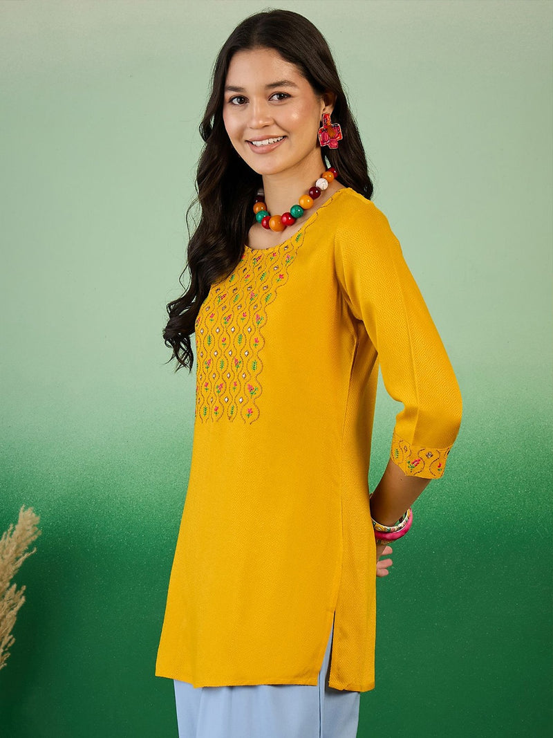 Embroidered Straight Kurtis