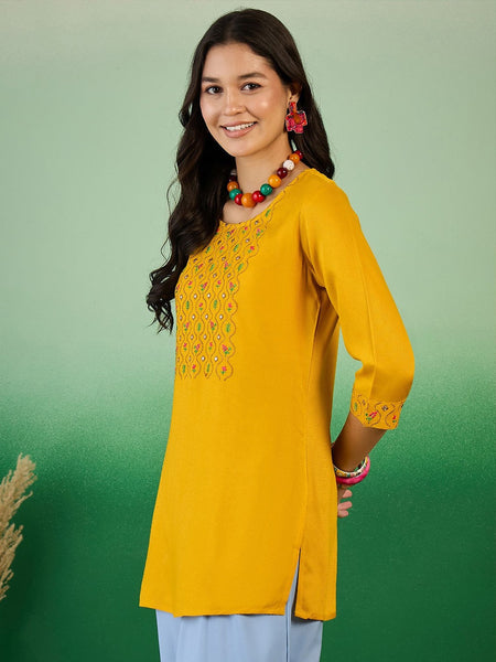 Embroidered Straight Kurtis