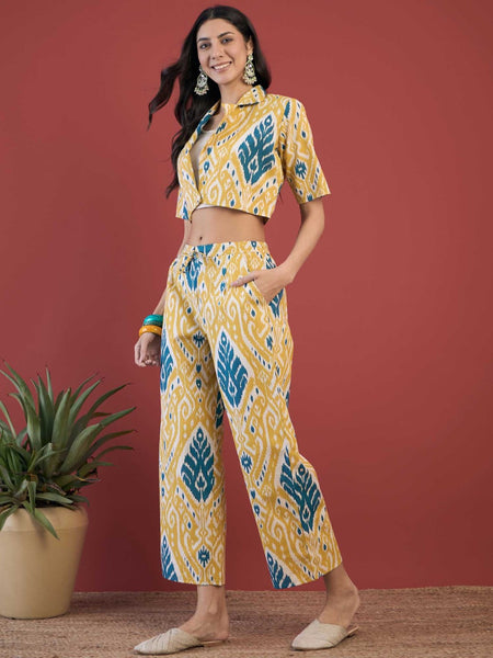 Ethnic Motifs Printed Top Jacket With Trousers