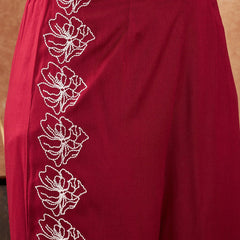 Embellished Lace Up Detail Top & Palazzo Co-Ords Set