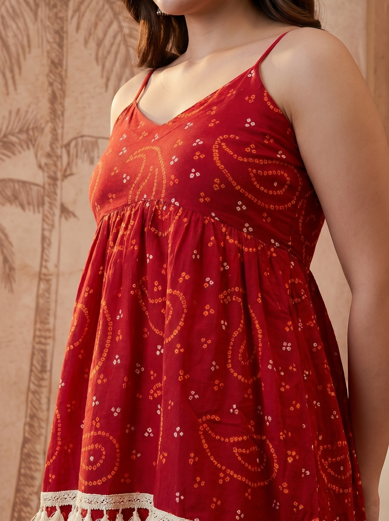 Firozi Floral Print Shoulder Straps A-Line Kurta With Palazzo Kurta Set