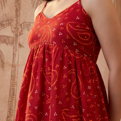 Firozi Floral Print Shoulder Straps A-Line Kurta With Palazzo Kurta Set
