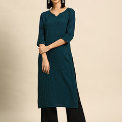 Embroidered Sequinned Kurta