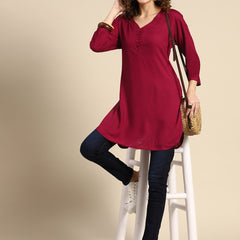 Solid Straight Kurti